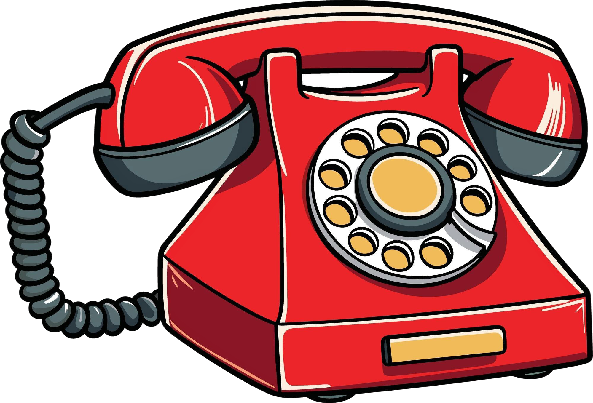 old-retro-rotary-telephone-vintage-red-phone-isolated-white-background-vector-illustration